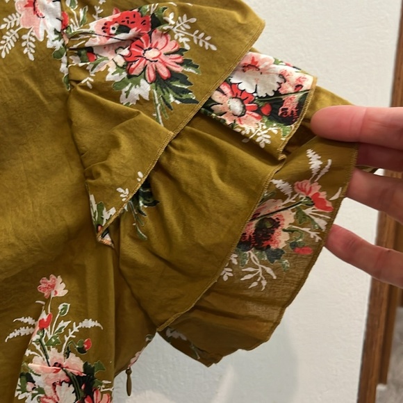 Madewell Classic Corsage Tiered Sleeve Top size 0 cottagecore boho romantic - Picture 6 of 8